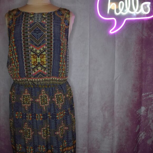 Anthropologie Hemant & Nandita Sleeveless Print Dress - Picture 3 of 8